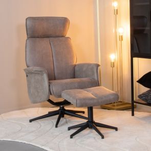 Recliner Chair Verdal + Footstool 77x79x109 cm