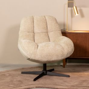 Swivel Lounge Chair Huxley 76x86x92 cm