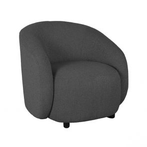 Bank Alby 1-Zits Antraciet Chique Boucle Perspectief