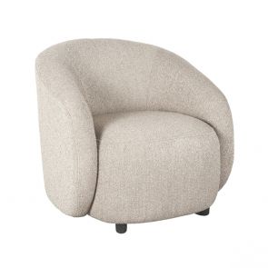 Bank Alby 1-Zits Beige Chic Boucle Perspectief