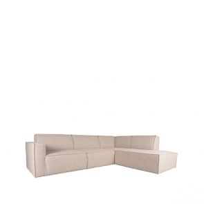 Bank Kay Naturel Boucle 2,5-Zits + Ottomane Perspectief