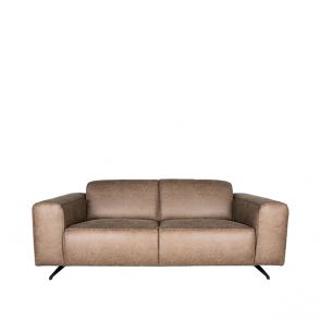 Bank Modena 2-Zits Taupe Microvezel Vooraanzicht 1