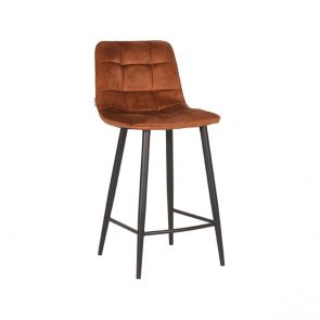 Barkruk Jelt 45x48x94 cm Oker Velours 1