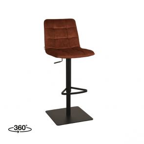 Barkruk Juul 45x56x88-113 Cm Rust Velours Perspectief