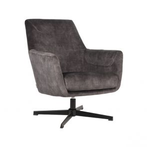 Fauteuil Toby Antraciet Velours 1