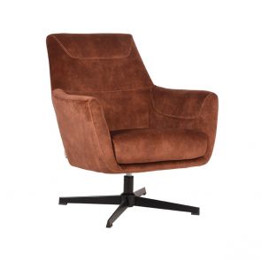 Fauteuil Toby Rust Velours 1