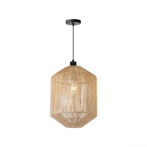 Hanglamp Ibiza Cilinder 1-Lichts Naturel 33x33x162 Cm Voorkant2