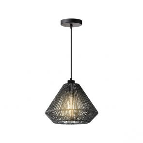 Hanglamp Ibiza Diamond 1-Lichts Zwart 25x25x150 Cm Voorkant2