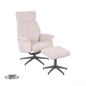 Recliner Chair Verdal + Footstool 77x79x109 cm