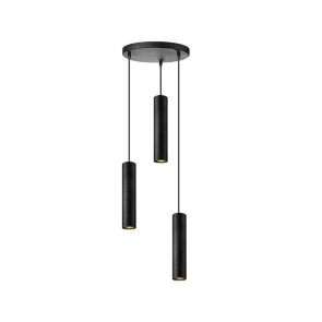 Hanglamp Ferroli 3-Lichts 30x30x143 Cm Zwart Perspectief