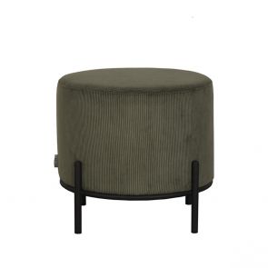 Poef Troy Forest Ribcord 46x46x41 cm Voorkant
