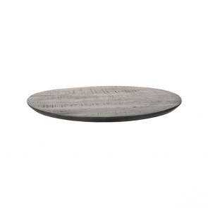 Restaurant Bartafel Blad Rond Sloppy Edge 70x70 cm Zwart Perspectief