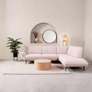 Sofa Pesaro 2,5 seater + Ottomane Naturel Touch Perspectief