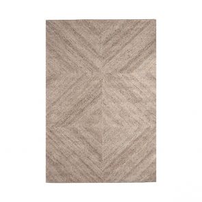 Vloerkleed Blendy Taupe Wol 200x300 Cm Voorkant