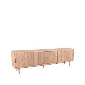 Tv-Meubel Jule 200x40x60 Cm Naturel Eikenhout Perspectief