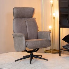 Fauteuil Verdal 77x79x109 Cm Taupe Micro Suede Perspectief 360