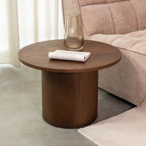 Salontafel Oliva 60x60x40 Cm Walnoot Eikenhout Perspectief