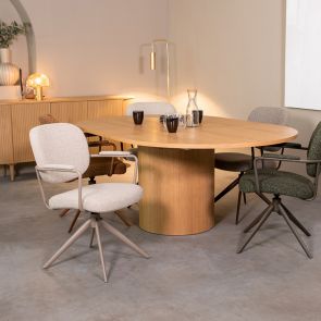 Dining Table Oliva 150x130x78 cm (+ Extension 50 cm)